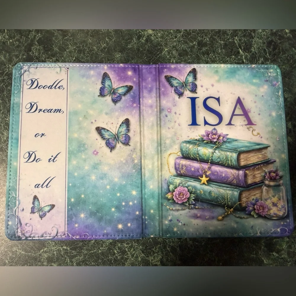 Personalized Journal Butterflies and Books (Personalized with name & message) - Picture 2 of 7